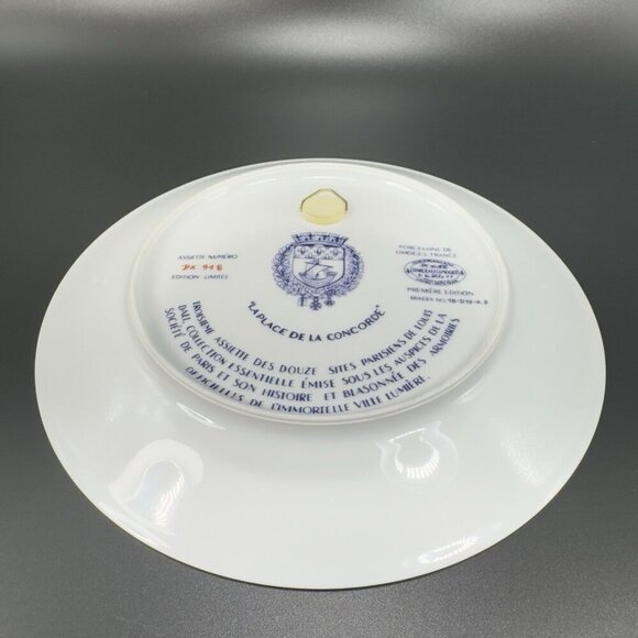 La Place de la Concorde Dish Plate Louis Dali Les Douze Sites Parisiens Ceramic - Picture 8 of 11